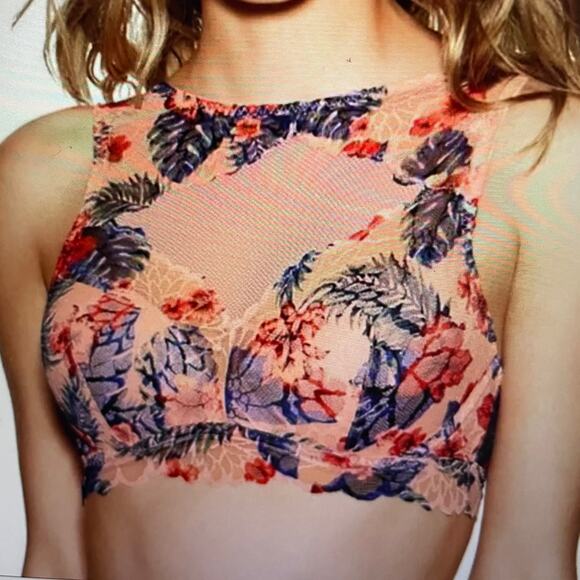 PINK by Victoria Secret Floral Lace Push Up Bralette - Picture 1 of 9